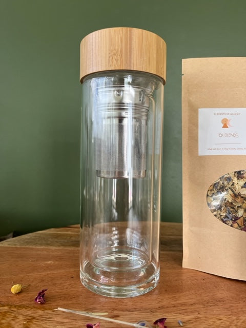 Tea Flask 450ml - Double Walled Glass